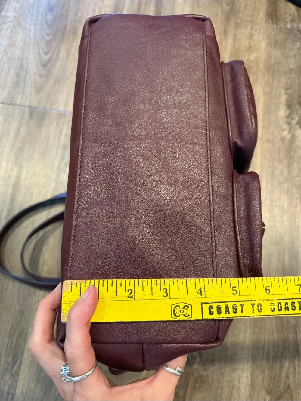 Frye and Co. Vegan Barolo Burgundy Red Tote Shoulder Bag